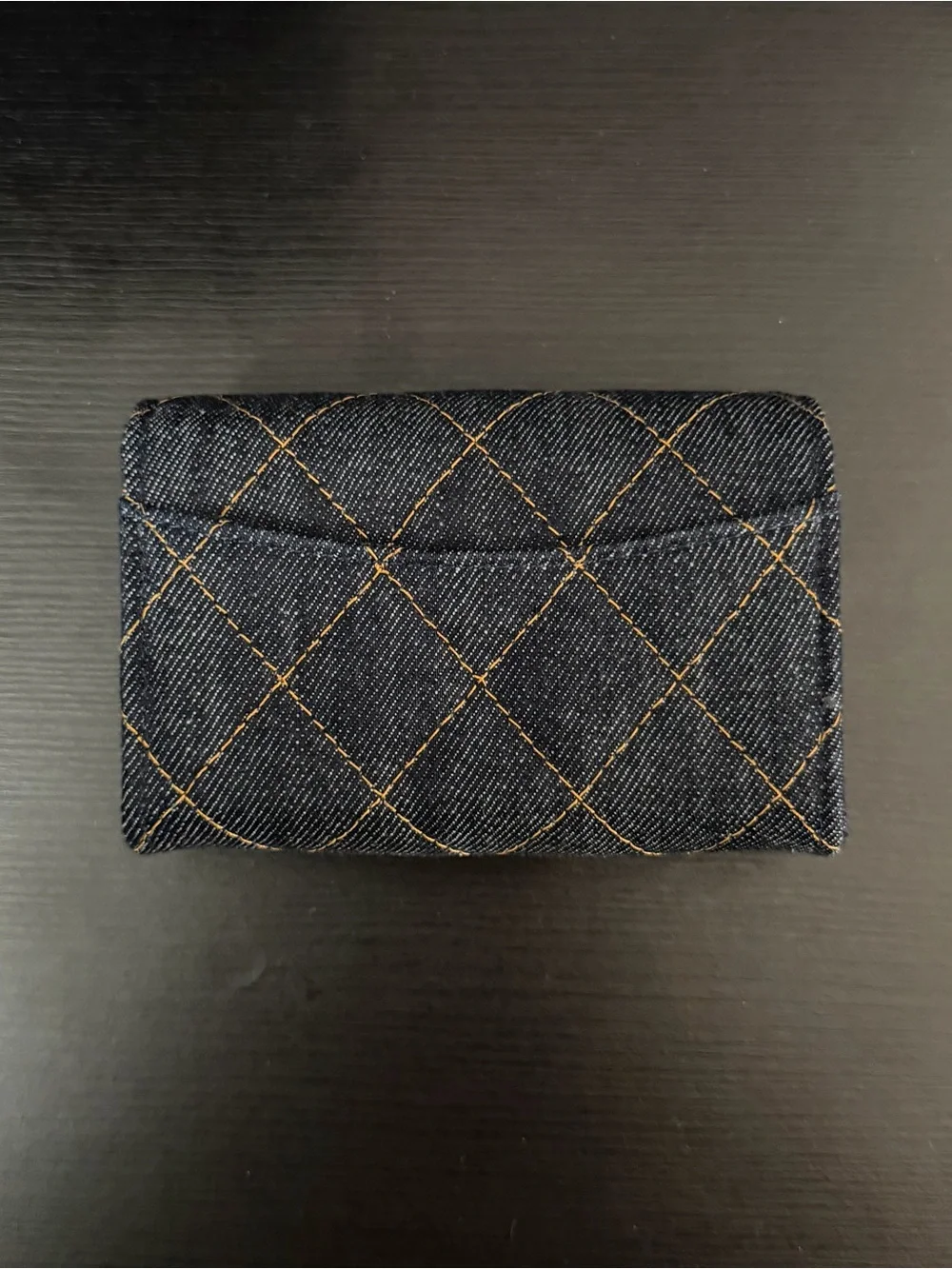 Chanel Classic Flap Card Holder [Denim/Navy Blue]